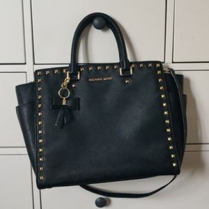 Michael kors black large studded Selma